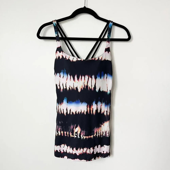 Lucy Let it Be Strappy Tie Dye Tank Top Small Athletic Yoga Running Training - Picture 3 of 16